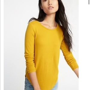 Old Navy Mustard soft brushed long sleeve tee L